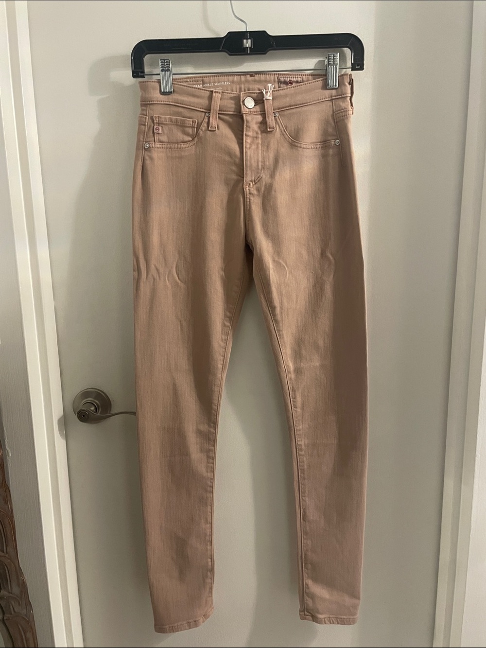 NWT AG Adriano Goldschmied sz 24 sulfur mauve Farrah Ankle Seamless Skinny jeans